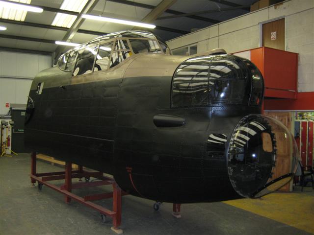 Reburbished lancaster bomber - nose cone and gun sights from acrylic
