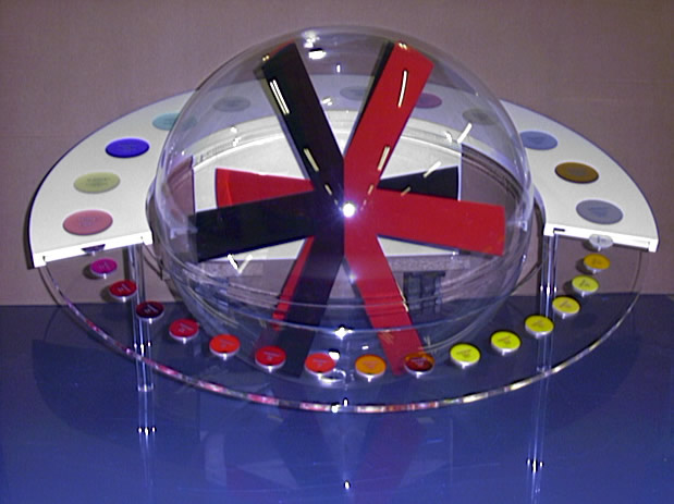 Fabricated to display the whole range of acrylic colours for a well known
manufacturer.  